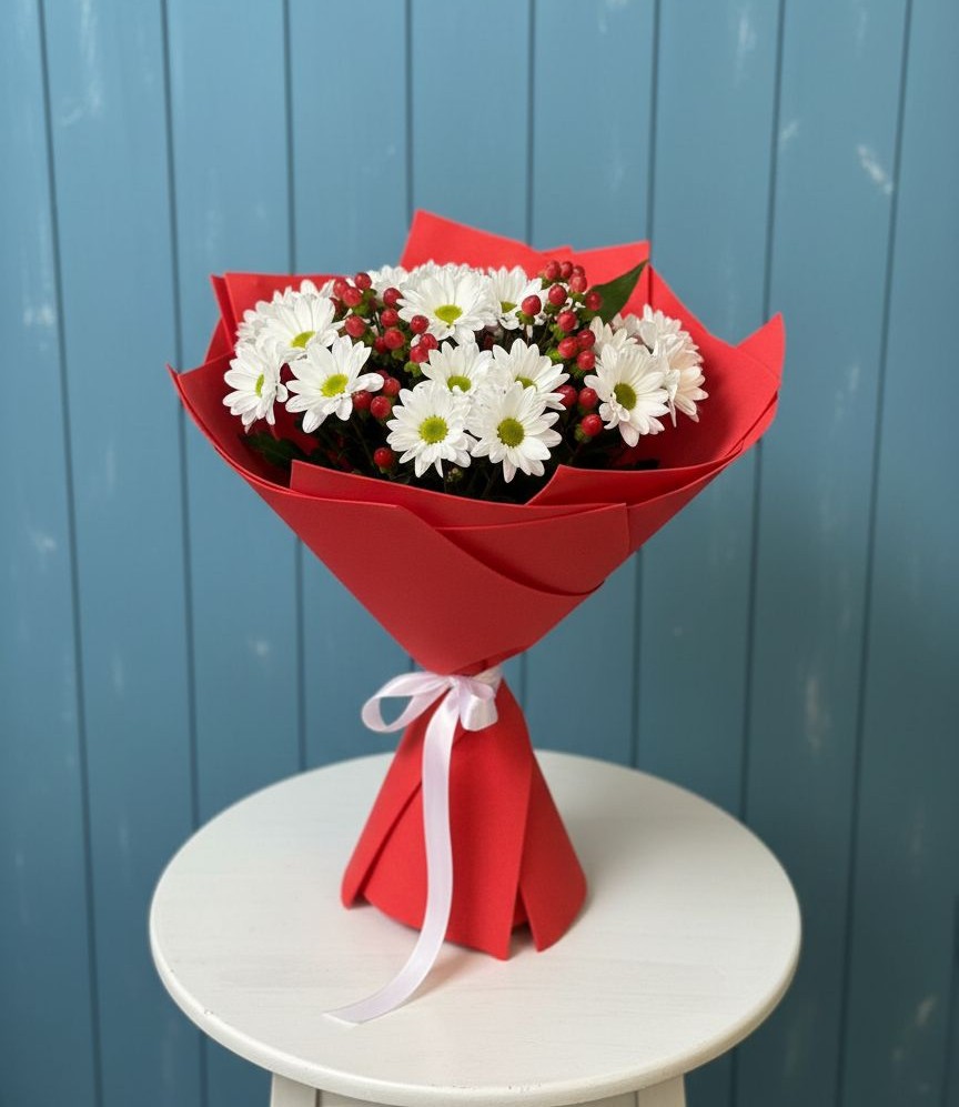 Букет цветов из: Хризантемы в Тельме