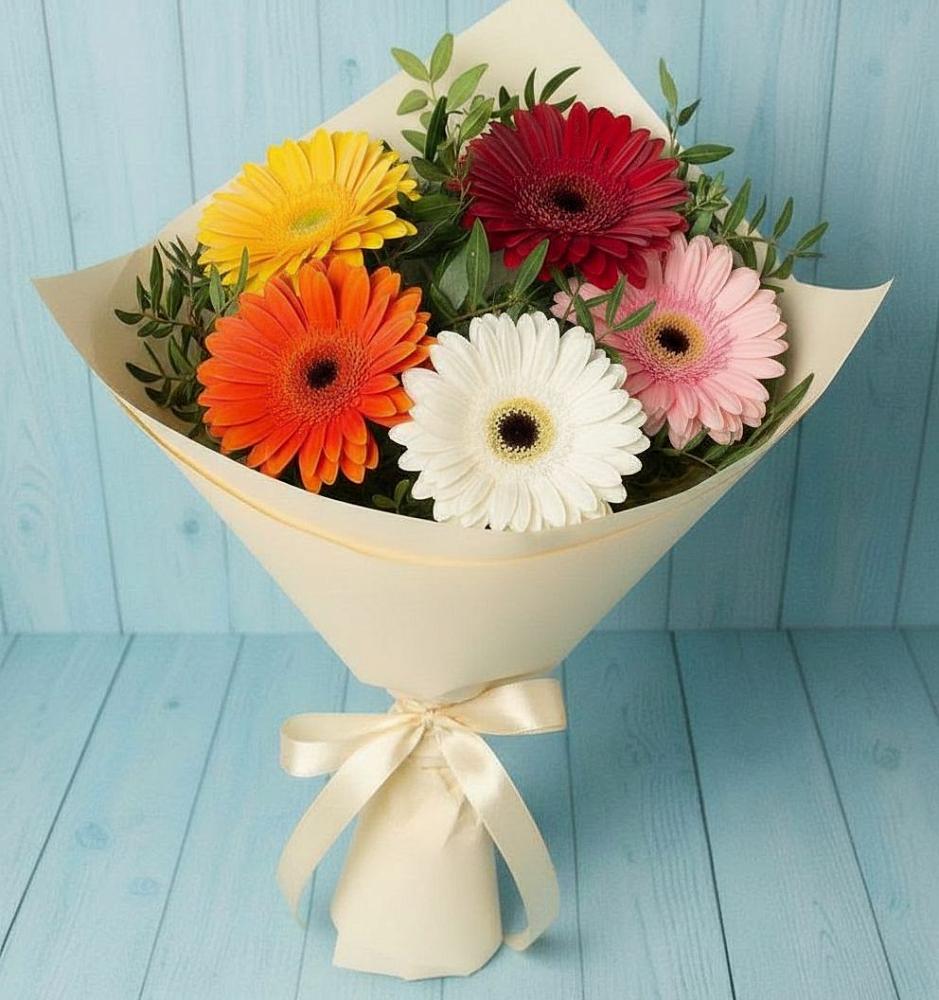 Букет цветов из: Герберы в Тельме