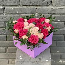 Цветочная композиция из Розы в коробке в Тельме
