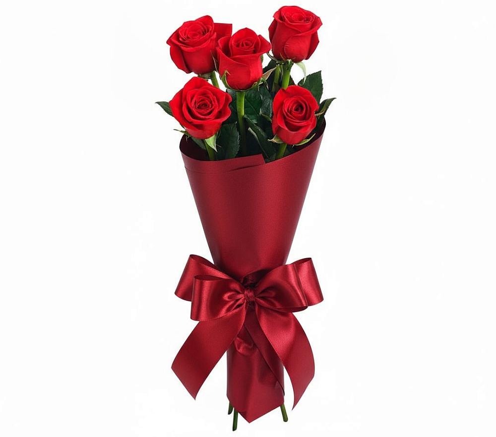 Букет 5 Красных роз Эдлесс Лав в Тельме