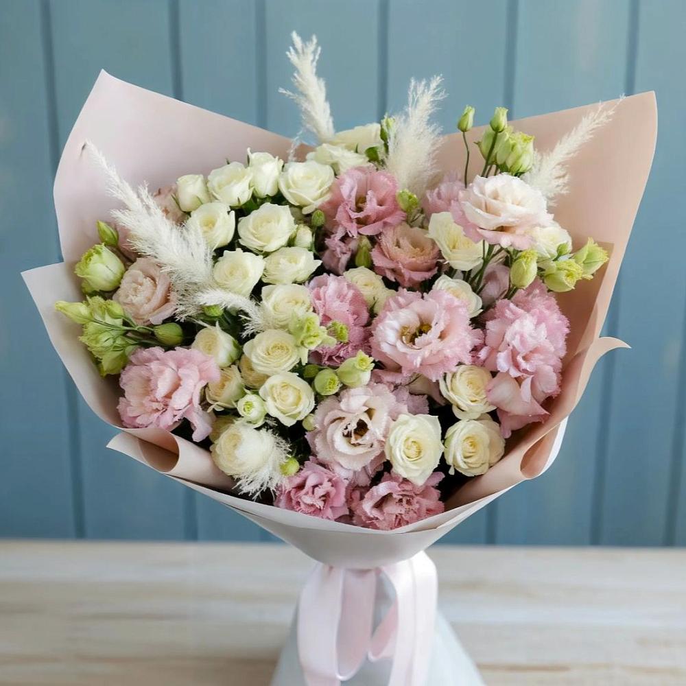 Букет цветов из: Альстромерии и Розы в Тельме