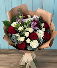 Букет цветов из:  Розы и Альстромерии #REPLACE_PRED# Тельме