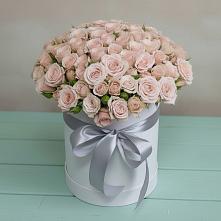 Цветочная композиция из Розы в шляпной коробке в Тельме