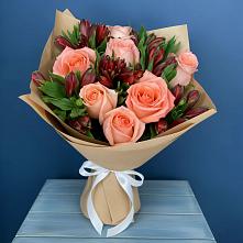 Букет цветов из:  Розы и Альстромерии в Тельме