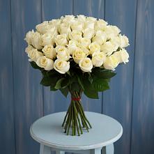 Букет 51 Белая роза Эдлесс Лав #REPLACE_PRED# Тельме