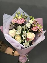 Букет цветов из:  Альстромерии, Розы и Лизиантусы #REPLACE_PRED# Тельме