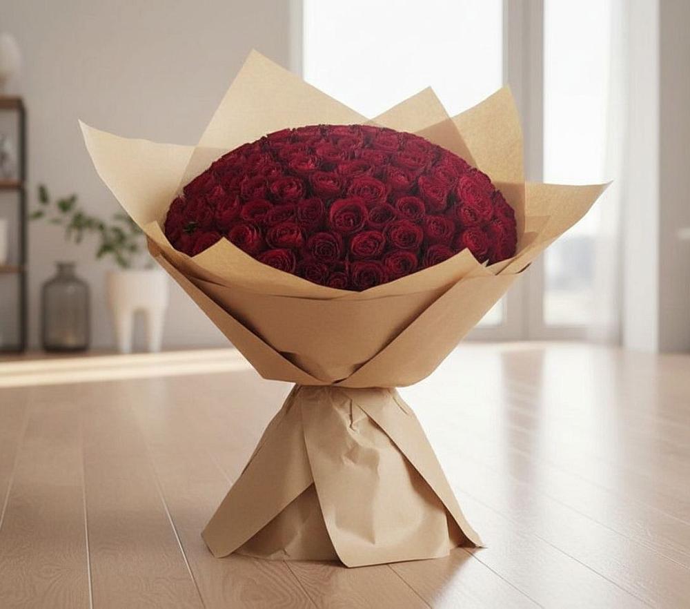 Букет 101 Красная роза в Тельме