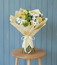 Букет цветов из:  Хризантемы и Розы в Тельме