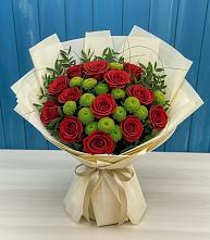 Букет цветов из:  Розы и Хризантемы в Тельме