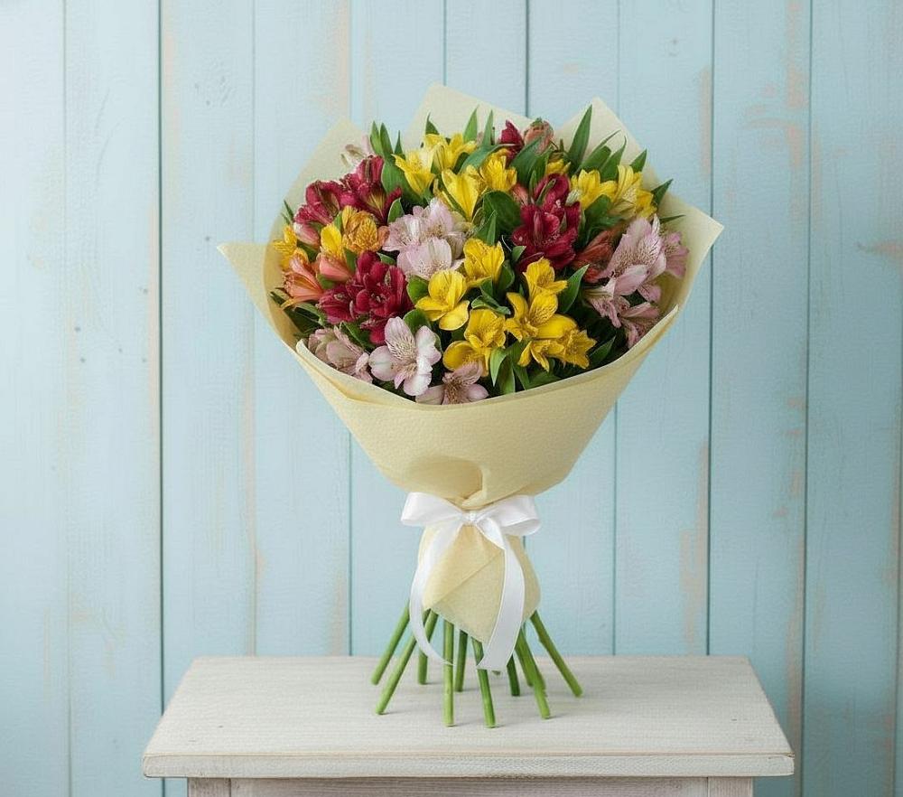 Букет цветов из: Альстромерии в Тельме