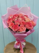 Букет 15 Розовых роз Равель в Тельме