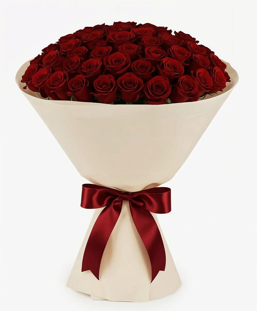 Букет 101 Бордовая роза Блэк Бакарра в Тельме